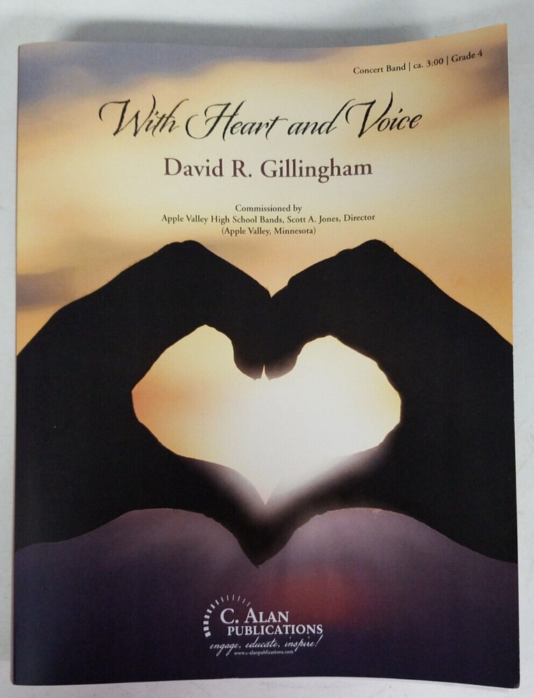 WITH HEART & VOICE by David R. Gillingham-Full Set-Large Score & Parts It #05320