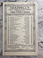 Chappells Vocal Library of Part Songs Three Female Voices Sheet Music 3153