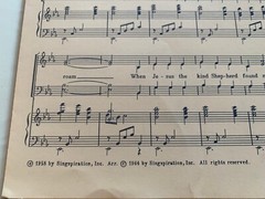 1964 « Surely Goodness & Mercy » Sheet Music By John W. Peterson & Alfred B. Smith