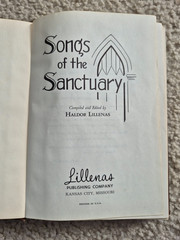 SONGS OF THE SANCTUARY, Haldor Lillenas hardback hymnal songbook 1950s vintage