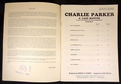 Charlie Parker, A Jazz Master Bb And C Instruments With Piano Accompaniment