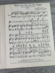 Where The Blue of the Night Sheet Music Bing Crosby De Sylva Brown 1931 P/V/G