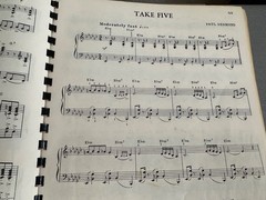 SPIRAL BOUND 1965 Dave Brubeck Deluxe Piano Album music book TAKE FIVE +