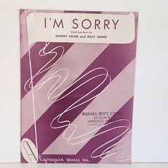 Vintage 1952 I&rsquo;m Sorry Sheet Music by Danny Egan and Billy White