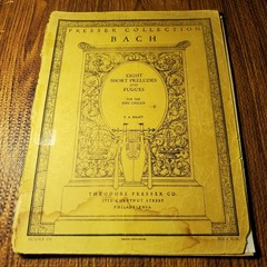 Bach Eight Short Preludes and Fugues Sheet Music Pipe Organ Theodore Presser