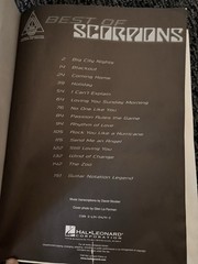 Hal Leonard Best of Scorpions Rock Sheet Music Tab for Electric Guitar Band