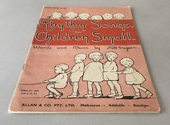 Rhythm Songs for Children Small, Words/Music by Nell Gregson, 1940 Songbook Rare