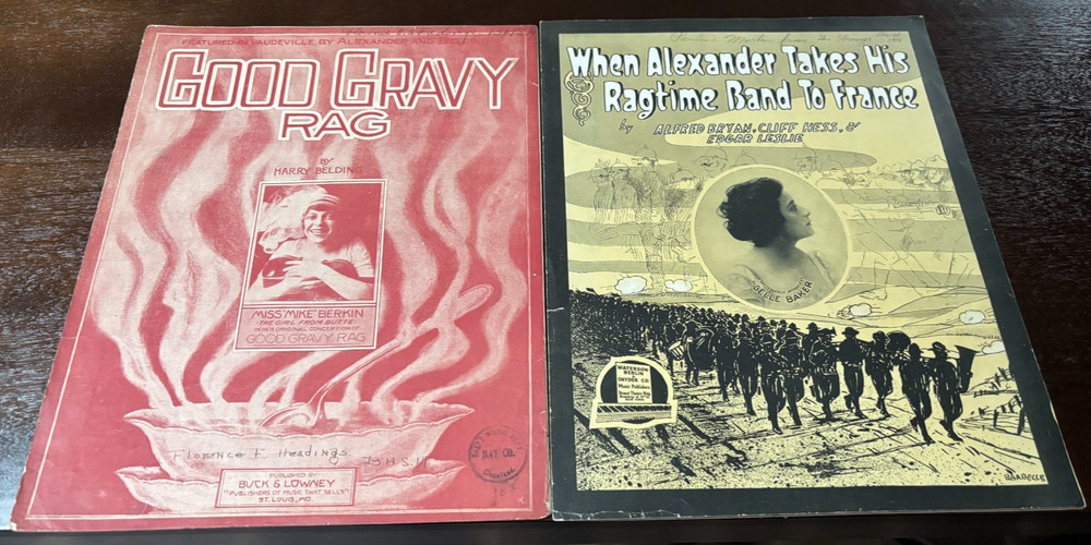 8 Vintage Sheet Music Rags – All Complete – Some Loose Covers – See Ad Info