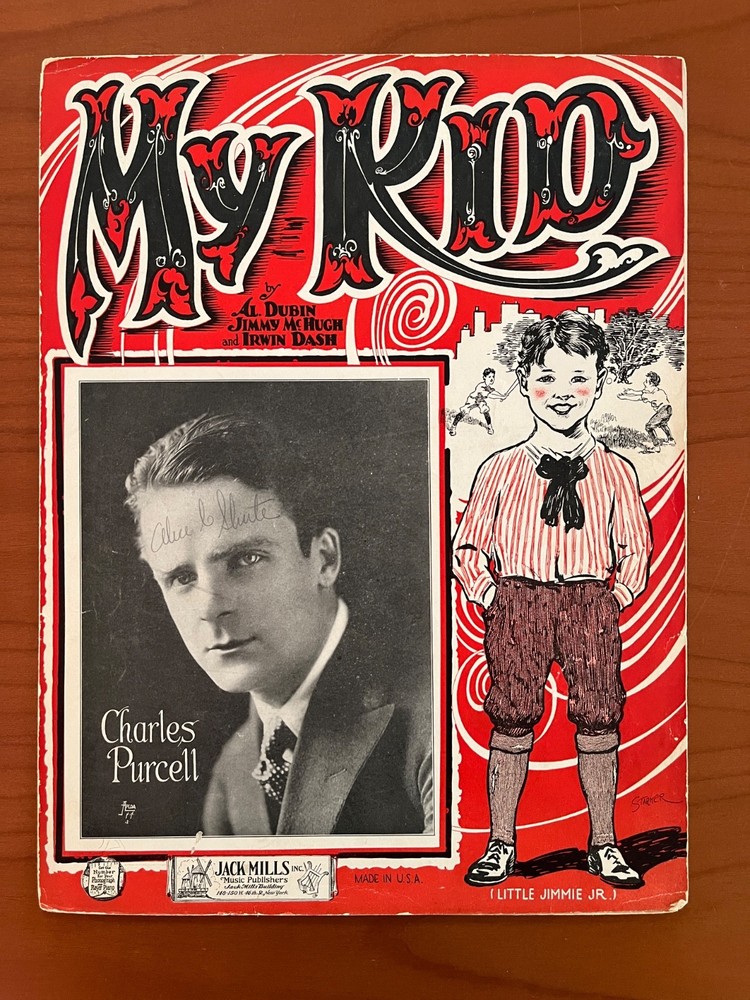 My Kid sheet music, 1924, featuring Charles Purcell