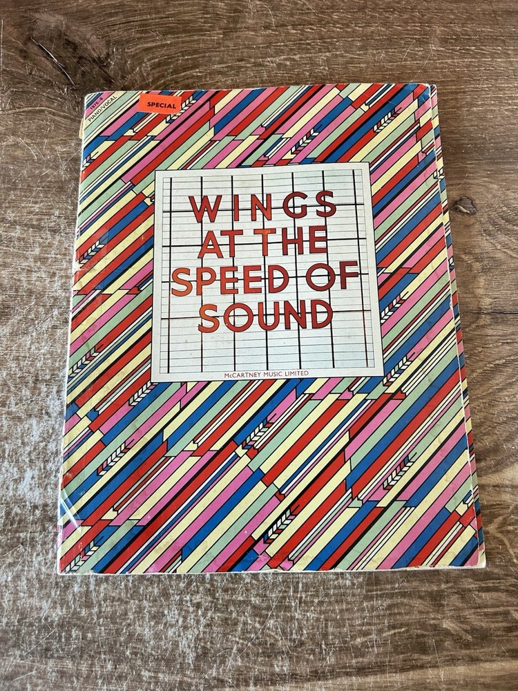 Wings At The Speed Of Sound 1976 Song Book McCartney 70&rsquo;s Classic Rock Pop