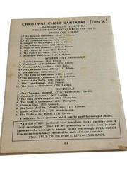 VTG 1961 The Glory of the Star Christmas Cantata Mixed Voices Choir Book