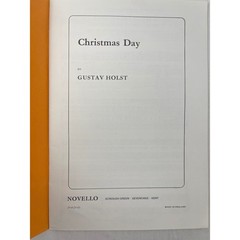 Gustav Holst Christmas Day Choral Fantasy SATB Sheet Music Novello 29 0129 03
