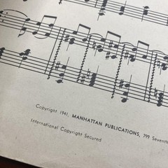 Tchaikovsky Piano Concerto Bb Minor Piano Sheet Music Manhattan 1941 Vintage