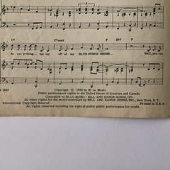 Carl Perkins “Blue Suede Shoes” 1956 Sun Records Vintage Sheet Music