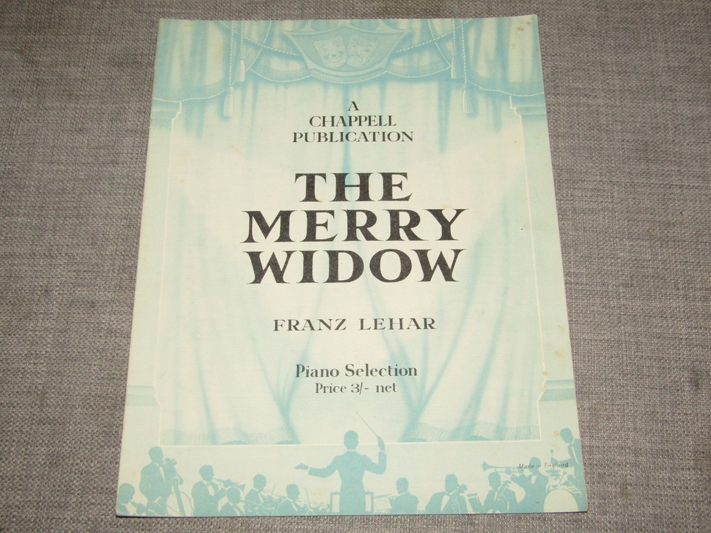 Vintage Piano Selection The Merry Widow by Franz Lehar 1907 Sheet Music