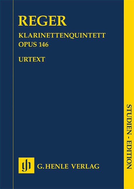 Study Score Reger Clarinet Quintet A Major Op 146 Music Henle Urtext 7×10 Book