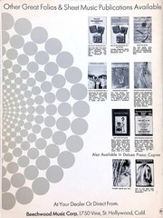 Underground Song Book Music From The San Francisco Scene 1968 Lead Rhythm Guitar