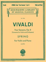 Vivaldi Spring Schirmer Violin and Piano Sheet Music NEW 050263030