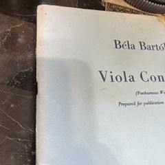 Bela Bartok Viola Concerto Viola and piano Boosey and hawkes 1949