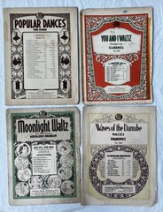 Lot of 41 Vintage/Antique Sheet Music for PIANO – WALTZES (1890s-1940s)