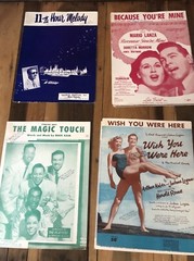 Vintage Sheet Music LOT 48 Pcs of Folk Pop Movies Musical Paper Ephemera