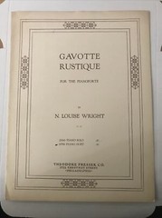Gavotte Rustique piano duet by N. Louise Wright piano sheet music 2B