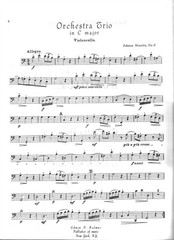 Johann Stamitz Orchestra trio in C major for 2 violins and cello Op. No. 1