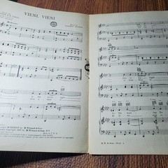 Vieni, Vieni Sheet Music Introduced by Rudy Vallee Scottto M.Witmark