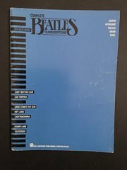 BEATLES Transcribed Scores Blue and Yellow Book Guitar Keyboard Vocals Drum Bass