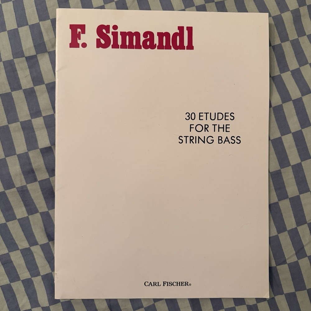 F. Simandl 30 Etudes For The String Bass Carl Fischer Music Book Double Bass