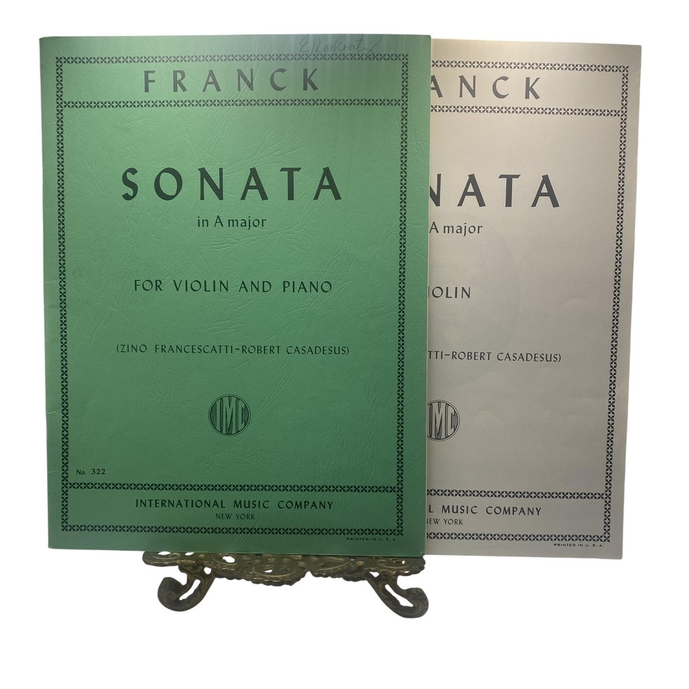 Vintage International Music Franck Sonata A Major Violin Piano Sheet Music USA