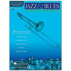 Hal Leonard Jazz And Blues Playalong Solos for Trombone (Book/Online Audio)