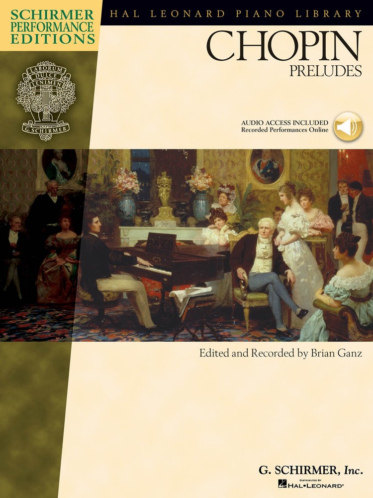 Chopin Preludes for Piano Solo Advanced Sheet Music G Schirmer Book Online Audio