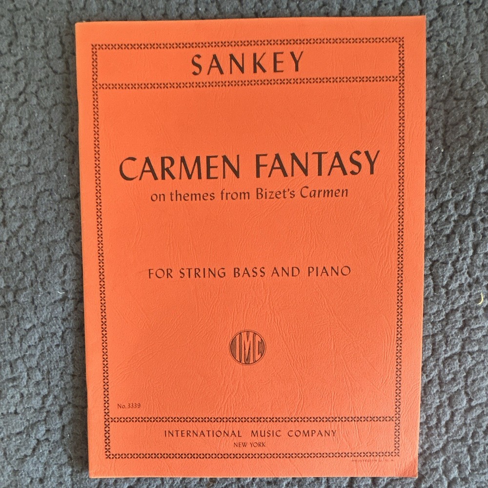 Sankey Carmen Fantasy Themes from Bizet String Bass/Piano Sheet IMC 3339