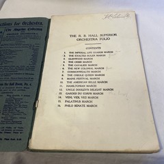 RB Hall Superior Orchestra Folio Piano Accompaniment Vintage Marches Two Steps