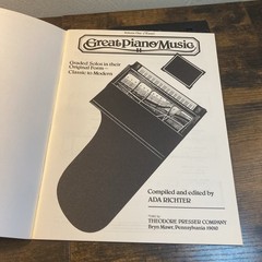 Great Piano Music Theodore Presser Co Volume One Easy Graded Solos Original Form