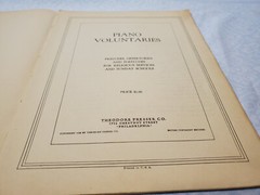 1928 Piano Voluntaries Theodore Presser Co Sheet Book Music