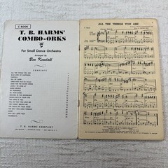 Lot 2 Combo-Orks C Book Instruments Songbook Piano Sheet Music 1952-53 Harms