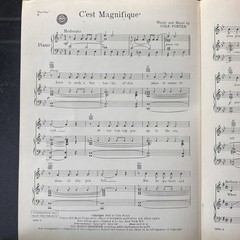 C&rsquo;est Magnifique from Can-Can Piano Voice Sheet Music by Cole Porter 1953