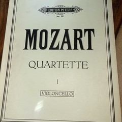 Sheet Music Mozart Quartette 1 No 16 Edition Peters Violoncello Cello Score Beck