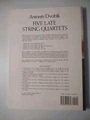 Five Late String Quartets by Antonin Dvorak (2011, Trade Paperback)