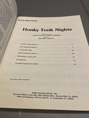 Honky Tonk Nights A New Musical Comedy Vocal Selections Music Book (1987