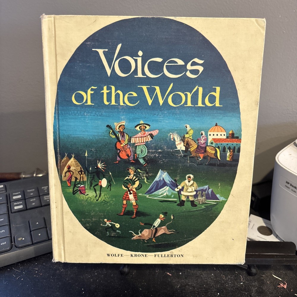Voices Of The World Piano And Vocal Music Hardcover Book Vintage 1963