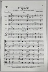 Epigrams by Gregg Smith SATB Chorus divisi Piano Sheet Music ECS Publishing