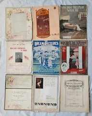 Antique & Vintage Sheet Music Lot 1800s-1940s Art Deco Illustrated Covers