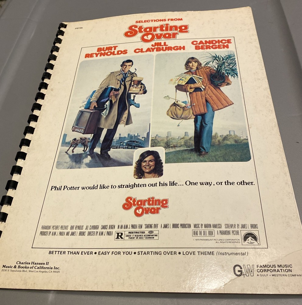 Selections fr Starting Over including Easy For You Spiral Bound Sheet Music Book