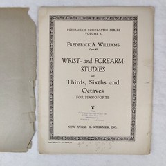 Rare 1917 Antique Schirmer&rsquo;s Scholastic Music Book Vol 42 Frederick A. Williams