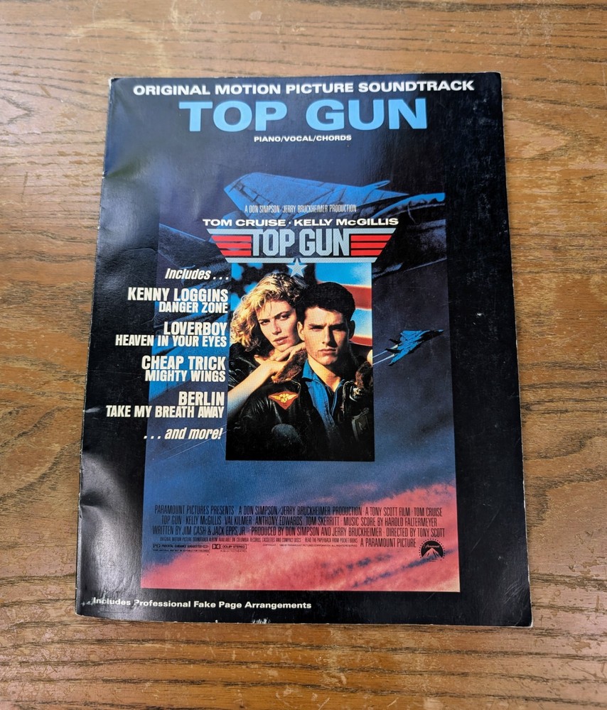 TOP GUN Piano/Vocal/Chords Original Motion Picture Soundtrack Paperback 1986
