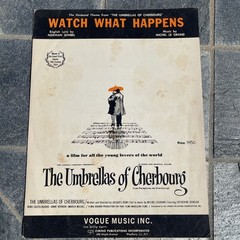 WATCH WHAT HAPPENS from UMBRELLAS OF CHERBOURG sheet music Michel Le Grand 1965