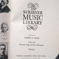 The Scribner Music Library Vocal Vol. 8 Favorite songs of Every Character 1900th